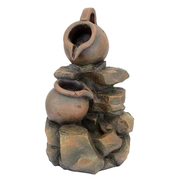 Design Toscano LaTaverna Cascading Urns Illuminated Garden Fountain - QN150006
