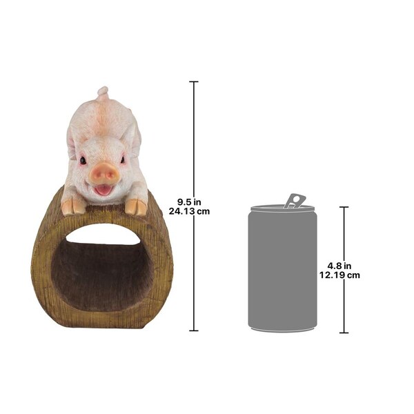 Design Toscano Hog Wild Pouncing Pig Gutter Guardian Downspout Statue - QM2868900
