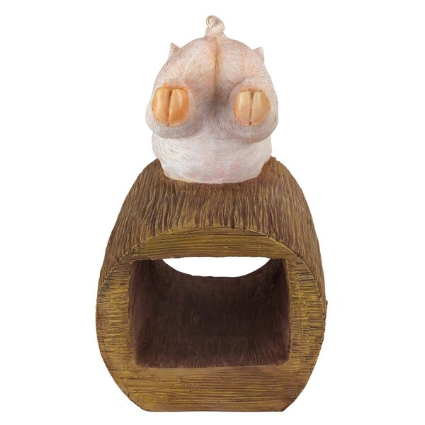 Design Toscano Hog Wild Pouncing Pig Gutter Guardian Downspout Statue - QM2868900