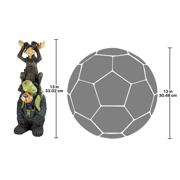Design Toscano Back Woods Hunting Buddies, Moose and Bear Statue - HF565392
