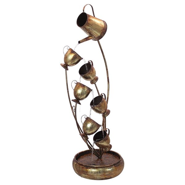Design Toscano Garden Tea Party Cascading Metal Sculptural Fountain - FU76167