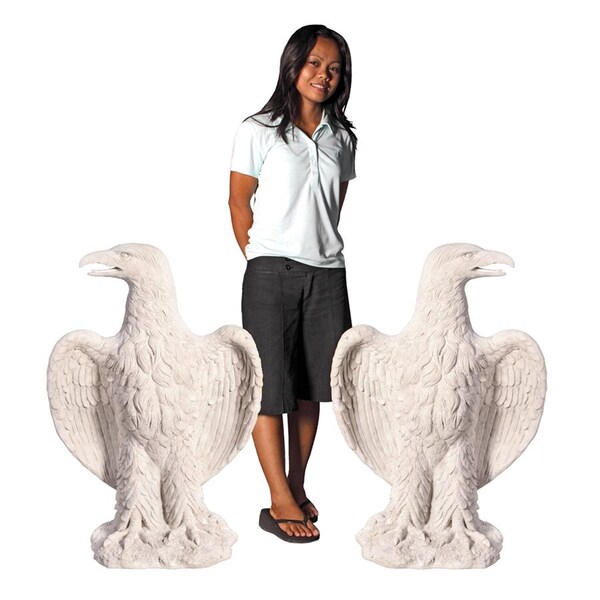 Design Toscano America's Grand-Scale Eagle Statue: Set of Two - NE9100037