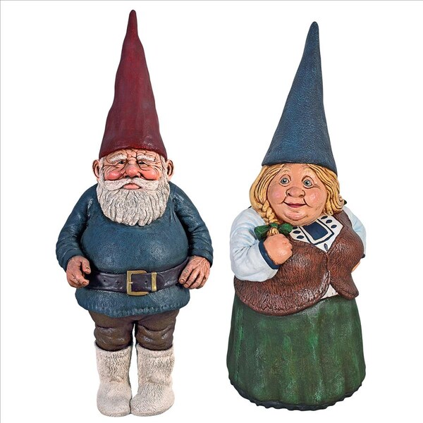 Design Toscano Mother Dagmar & Father Friedmann Garden Gnome Statue Set - NE980161