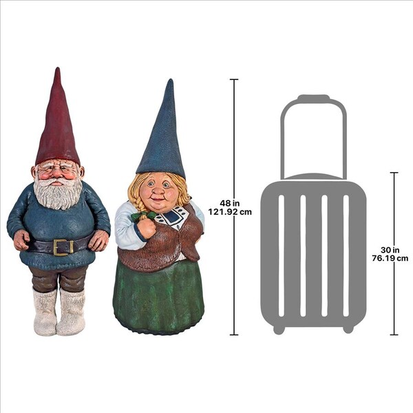 Design Toscano Mother Dagmar & Father Friedmann Garden Gnome Statue Set - NE980161