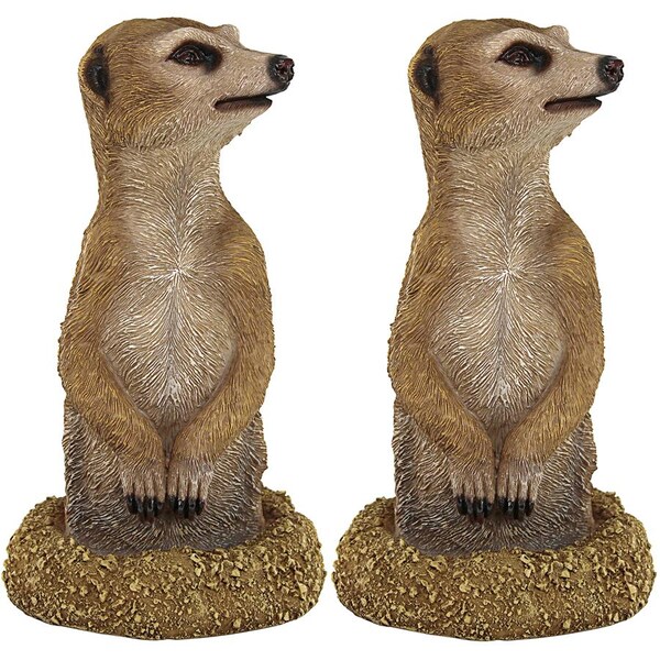 Design Toscano Hole in One African Meerkat Garden Statue: Set of Two - QM931434