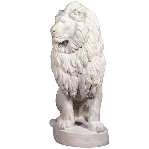 Design Toscano Stately Chateau Lion Sentinel Garden Statue: Left - NE1602745