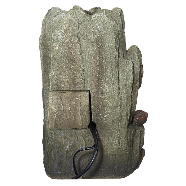 Design Toscano Lost Falls Cascading Waterfall Illuminated Tabletop Fountain - QN170016