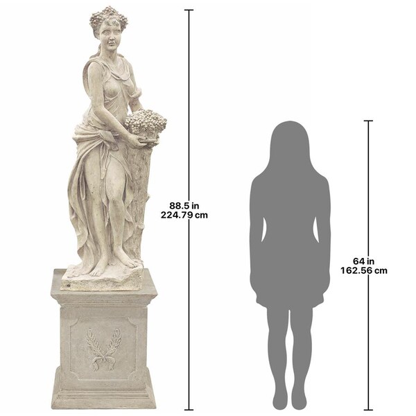 Design Toscano The Four Goddesses of the Seasons Statue: Autumn Statue & Plinth - NE990058