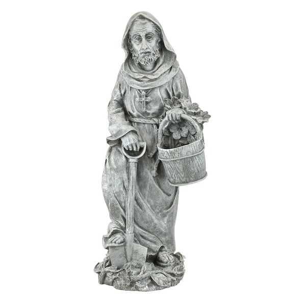 Design Toscano St. Fiacre, the Gardener's Patron Saint Statue: Large - NG31751