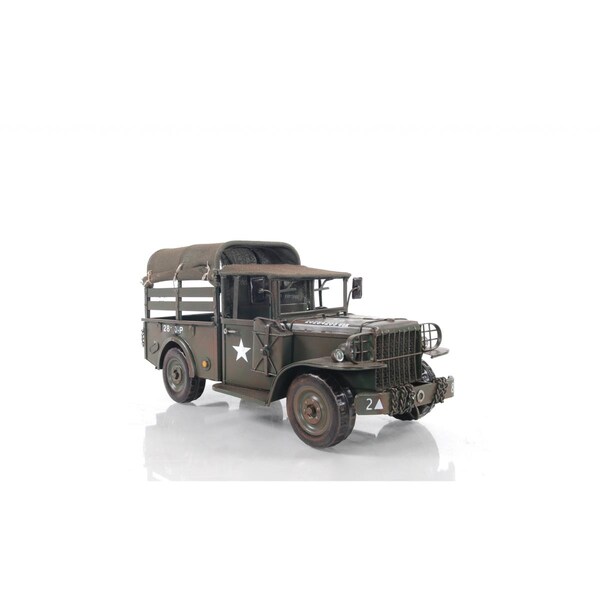 Palacedesigns C1951 Dodge M42 Command Truck Sculpture, Army Green - PA3664153