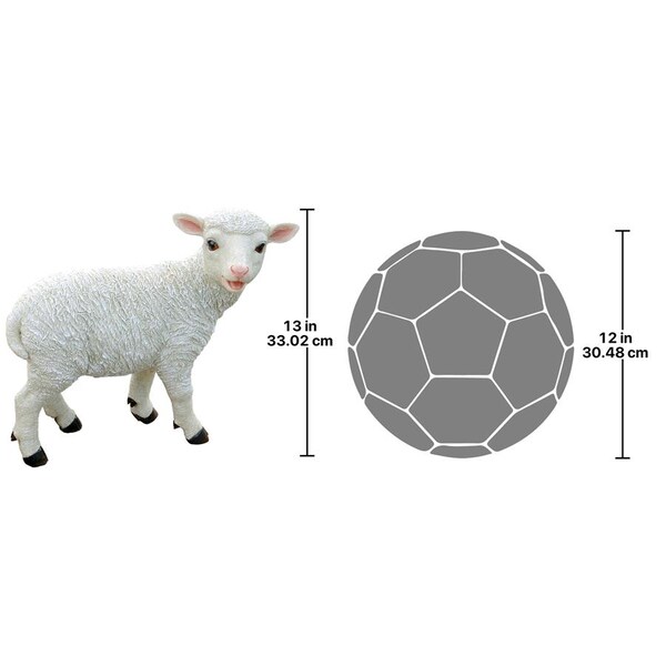Design Toscano Yorkshire Lamb Garden Statue: Standing Lamb - QL57573