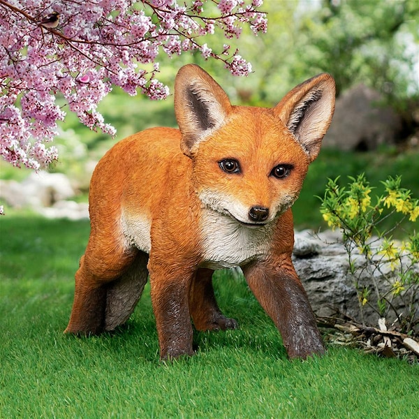 Design Toscano Cavorting Carmine Baby Red Fox Statue - QM3013800