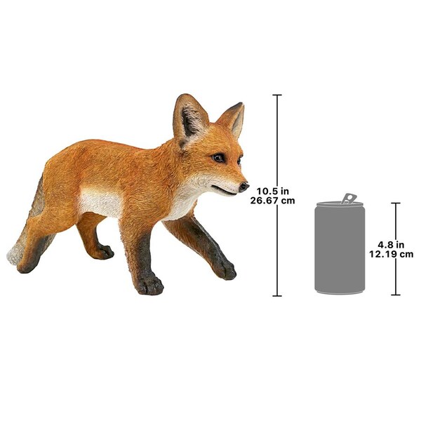Design Toscano Cavorting Carmine Baby Red Fox Statue - QM3013800