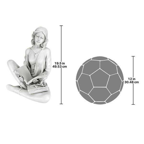 Design Toscano Reflection Reader Garden Girl Statue - EU9357