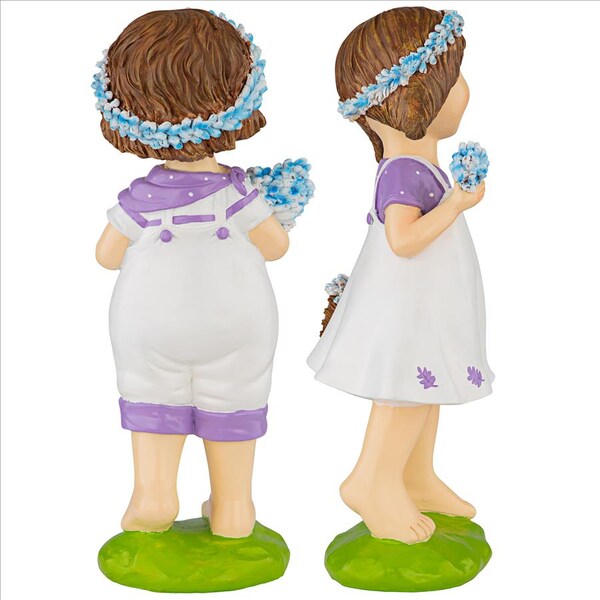 Design Toscano Bluebonnet Twins Springtime Children Garden Statues, PK 2 - QL9215174