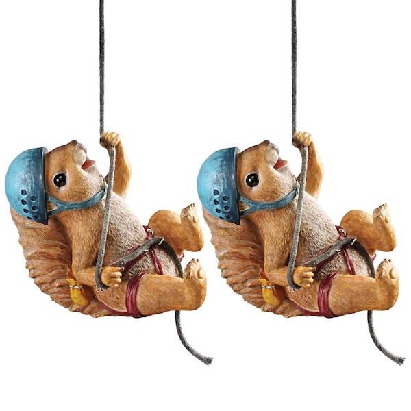 Design Toscano Skyler, the Climbing Squirrel Statues: Set of Two - JQ97678