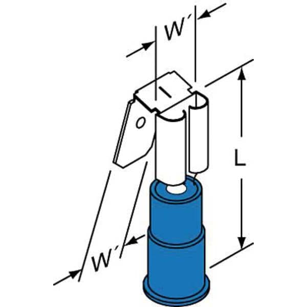 Desconexión Piggyback 3M, Azul, 16-14 AWG, Paquete de 1000 - MVU14-250DMFK-A