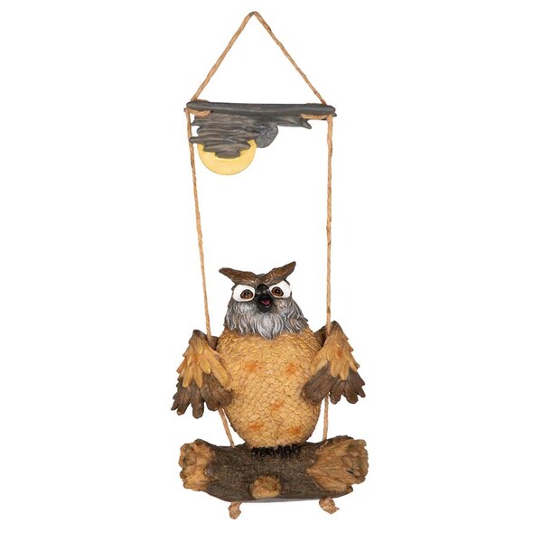 Design Toscano Howie the Hoot Owl Swinging Sculpture - EU42044