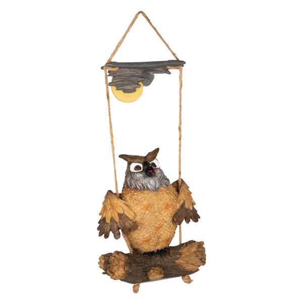Design Toscano Howie the Hoot Owl Swinging Sculpture - EU42044