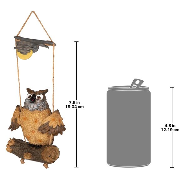 Design Toscano Howie the Hoot Owl Swinging Sculpture - EU42044