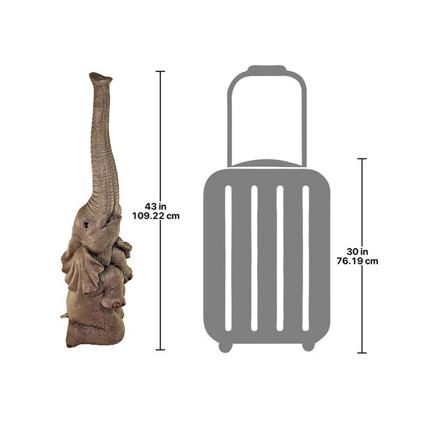 Design Toscano Tiny the Elephant Lawn Sculpture and Garden Sprinkler - NG28198