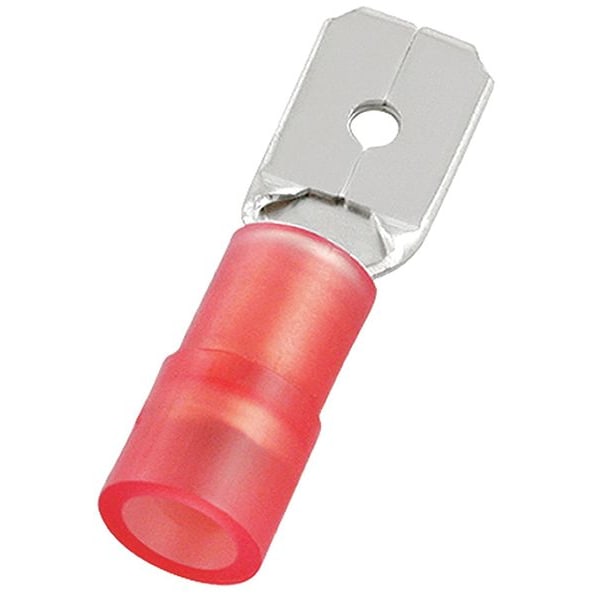Desconexión Masculina Power First, Roja, 22-16AWG, Paquete de 100 - 24C852
