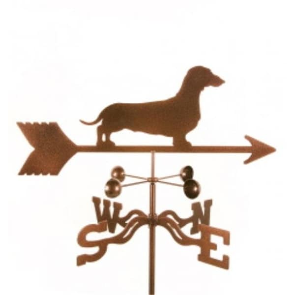 Ez Vane EZ Vane EZ1407-PT Dachshund Dog Weathervane with Post Mount - EZ1407-PT