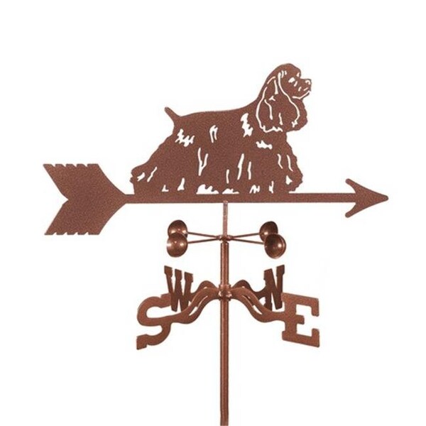 Ez Vane EZ Vane EZ1406-PT Cocker Spaniel Dog Weathervane with Post Mount - EZ1406-PT
