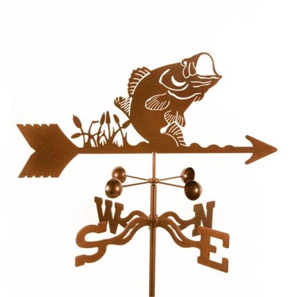 Ez Vane EZ Vane EZ1311-DK Bass Fish Weathervane with Deck Mount - EZ1311-DK