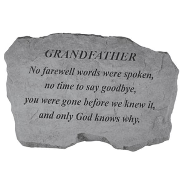 Kay Berry Grandfather-No Farewell Words Were Spoken - Memorial - 16-in. x 10.5-in. x 1.5-in. - KA313603