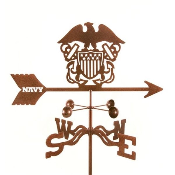 Ez Vane EZ Vane EZ1709-4S Navy Weathervane with Four Sided Mount - EZ1709-4S