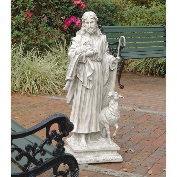 Design Toscano Jesus, The Good Shepherd Garden Statue: Grande - EU784776