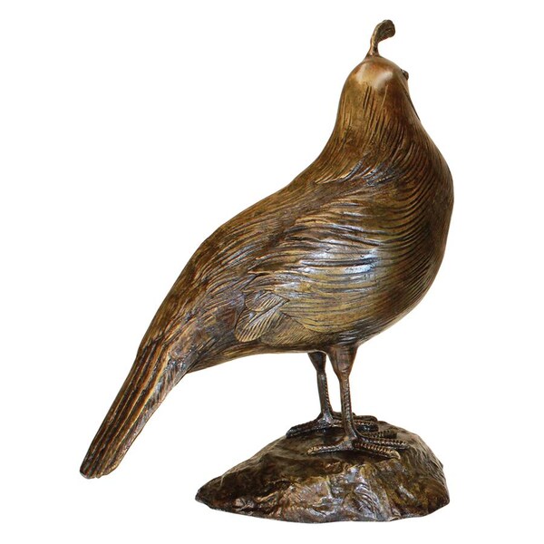 Design Toscano Male California Quail Solid Cast Bronze Garden Statue - PN6211