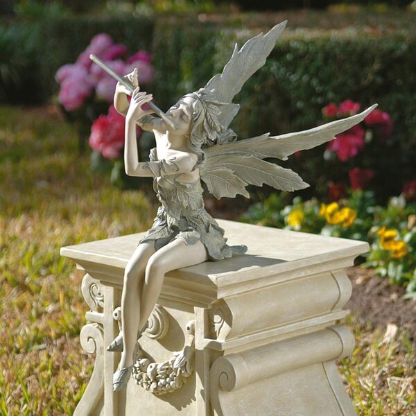 Design Toscano Fairy of the West Wind Sitting Statue: Set of 2 - CL95276