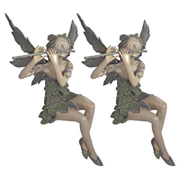 Design Toscano Fairy of the West Wind Sitting Statue: Set of 2 - CL95276