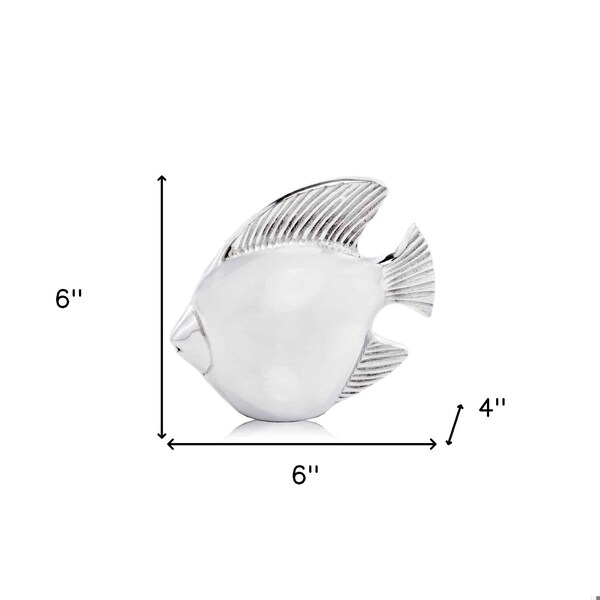 Homeroots 2.5 x 6 x 6 in. Buffed Pez Fish Sculpture - 354625
