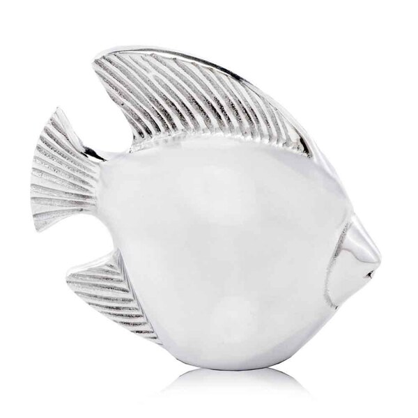 Homeroots 2.5 x 6 x 6 in. Buffed Pez Fish Sculpture - 354625