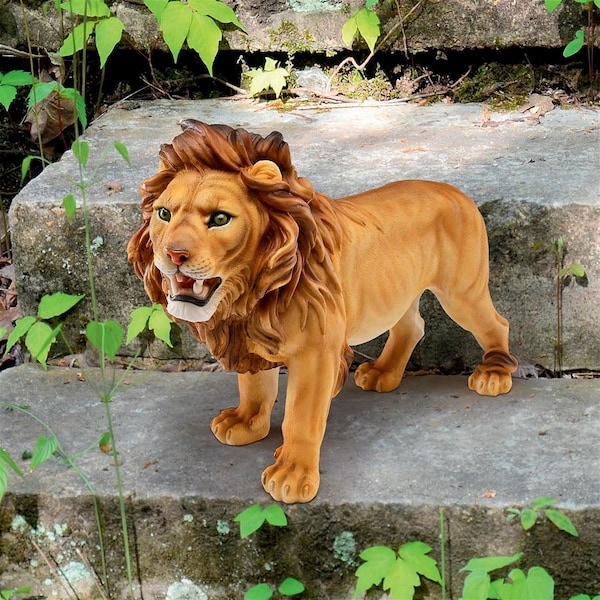 Design Toscano Panthera Lion, King of the African Savanna Garden Statue - JQ44109
