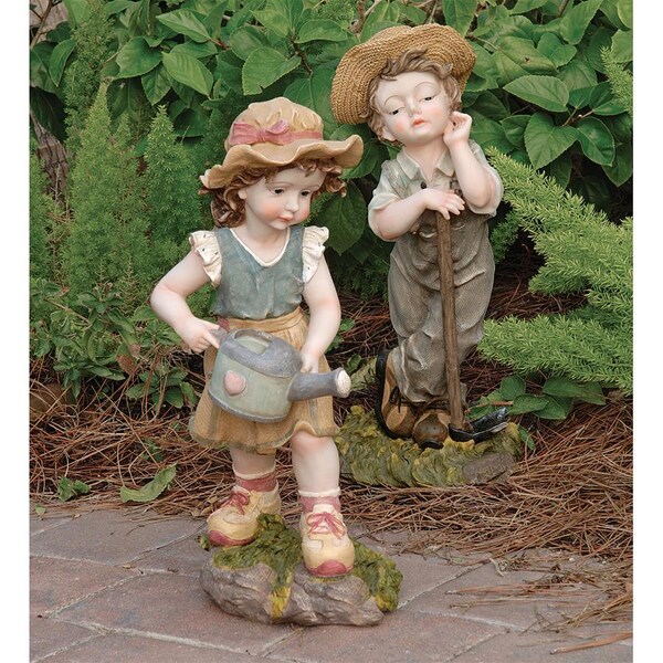 Design Toscano Fanny & Frank Farmer Garden Statue - QL92734
