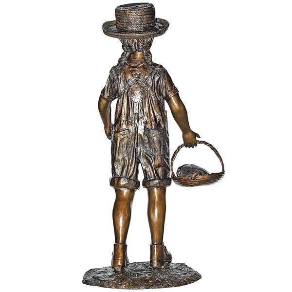 Design Toscano Hatti With Her Puppy, Girl With Dog Cast Bronze Garden Statue - PN6060