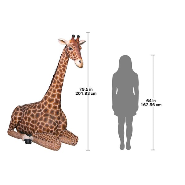 Design Toscano Dakarai Grande-Scale Sitting Giraffe Garden Statue - NE160022