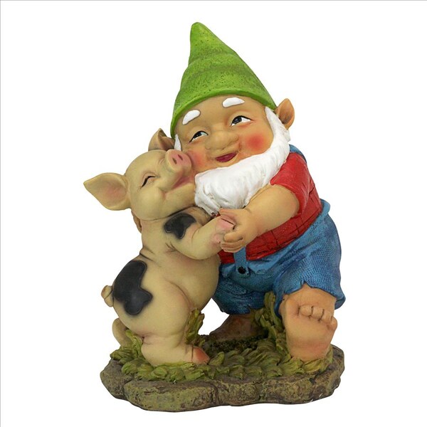 Design Toscano Happy as a Pig in Slop Garden Gnome Statue - QL30777