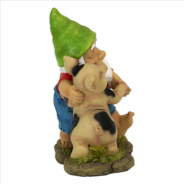 Design Toscano Happy as a Pig in Slop Garden Gnome Statue - QL30777