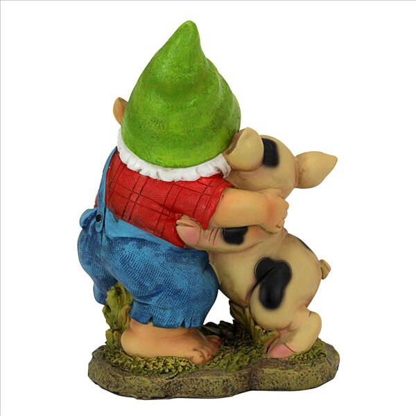Design Toscano Happy as a Pig in Slop Garden Gnome Statue - QL30777