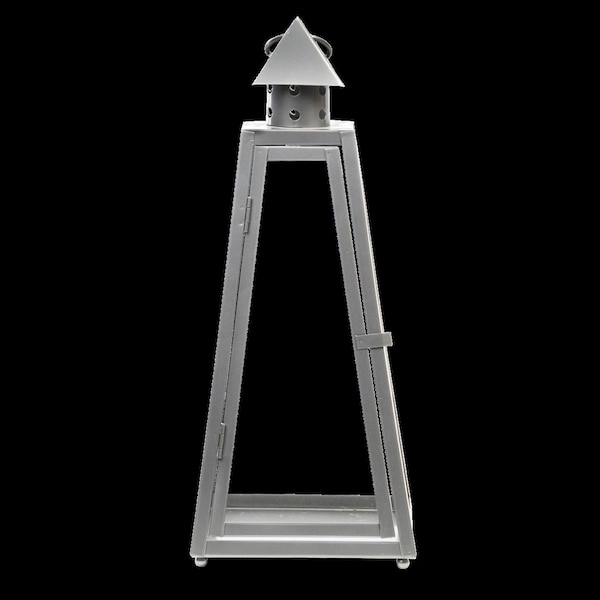 Cerrar 21.8 x 21.8 x 54.3 cm Metal & Glass Pyramid Lantern - Large - CE3204826