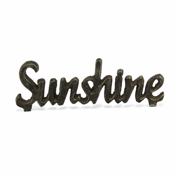 Palacedesigns 3 in. Cast Iron Hand Painted Sunshine Sculpture, Black - PA3659823
