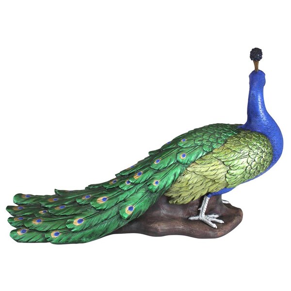Design Toscano The Regal Peacock Garden Sculpture: Large - DB20191