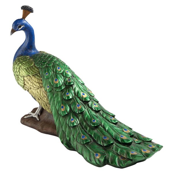 Design Toscano The Regal Peacock Garden Sculpture: Large - DB20191