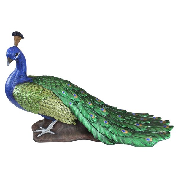 Design Toscano The Regal Peacock Garden Sculpture: Large - DB20191