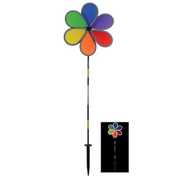 In The Breeze In The Breeze ITB2716 12 in. Rainbow Retroreflective Flower - ITB2716